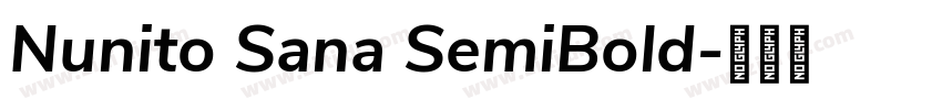 Nunito Sana SemiBold字体转换